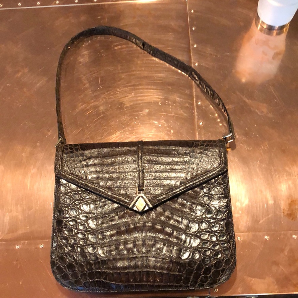 Vintage COMTESSE crocodile handbag